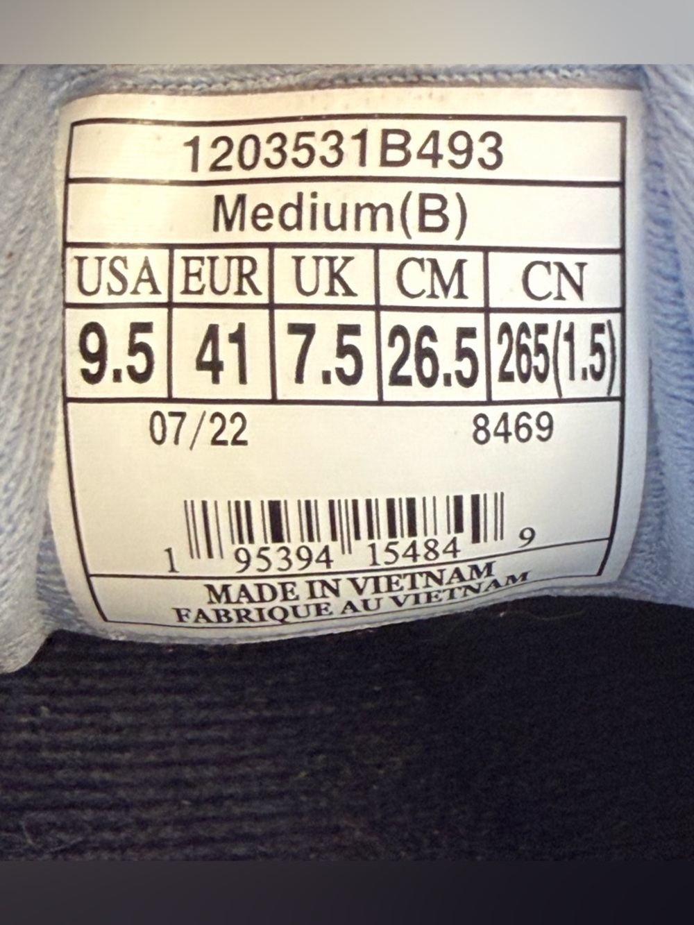 Brooks Adrenaline GTS 22 light blue gray and pink running shoes, size 9.5 - Picture 5 of 6
